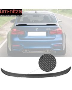 Fits 12-18 BMW F30 3 Series 4DR Sedan F80 M3 CS Style Rear Trunk Spoiler Wing CF