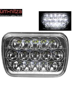 7 Inch x 6 Inch Full LED Sealed Beam Square Projector Headlight Single Piece