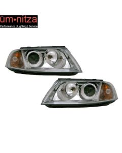 Fits 01-05 VW Passat Halogen RH LH Headlights Head Lamps Pair