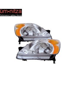 Fits 02-04 Honda CR-V RH LH Headlights Lamps