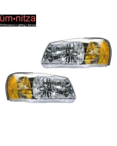 Fits 00-02 Accent RH LH Headlights Lamps