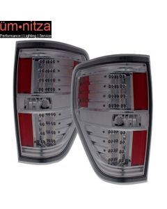 Fits 09-10 Ford F150 LED Tail Lights Lamps Smoke Lens Pair