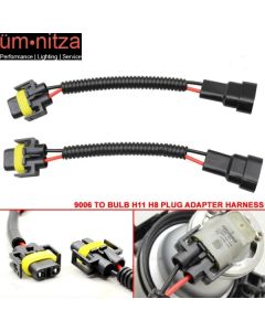 9006 Bulb To H11 H8 Hightlight Fog Light Conversion Wiring Plug Adapter Harness