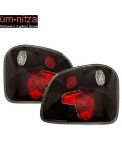 Fits 01-03 Ford F150 Flare Side Tail Lights Version 2 Black