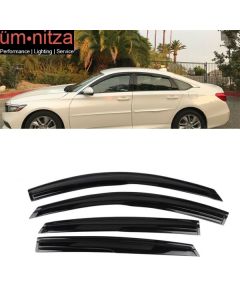 Fits 18-23 Honda Accord Mugen Style Window Visors Sun Guard Rain Deflector 4PCS