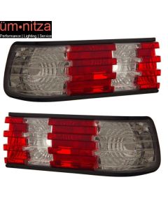 Fits 86-91 MBZ S Class W126 Tail Lights Red Clear Lens