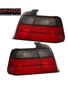 Fits 92-98 Fit BMW 3 Series E36 4Dr Tail Lights Red Smoke Lamps