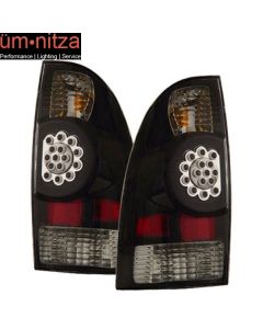 Fits 05-08 Toyota Tacoma LED Tail Lights Lamps Black