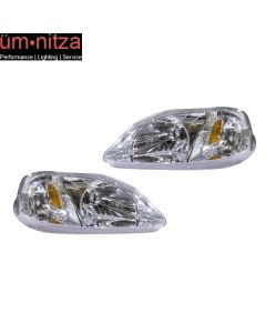 Fits 99-00 Civic RH LH Headlights Lamps