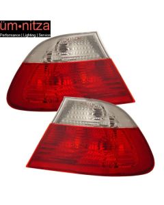 Fits 99-01 Fit BMW 3 Series E46 2Dr Coupe Tail Lights Lamps Red Clear