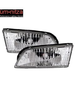 Fits 98-99 Nissan Altima RH LH Headlights Lamps Pair