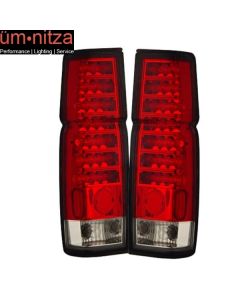 Fits 86-97 Nissan Hardbody LED Tail Lights Red Clear