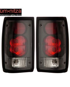 Fits 86-93 Mazda B00 B2200 B2600 Tail Lights Black