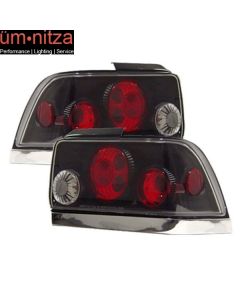 Fits 93-97 Toyota Corolla Tail Lights Lamps Black