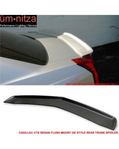 Fits 03-07 Cadillac CTS Sedan OE Style Rear Trunk Spoiler ABS Flush Mount