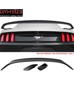 Fits 15-19 Ford Mustang 2Dr GT350 V2 Painted Trunk Spoiler Absolute Black #G1