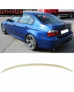 Fits 06-11 Fit BMW 3-Series E90 Sedan M3 Style Unpainted ABS Trunk Spoiler Wing