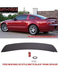 Fits 05-09 Ford Mustang OE Style Painted Matte Black Trunk Spoiler - ABS