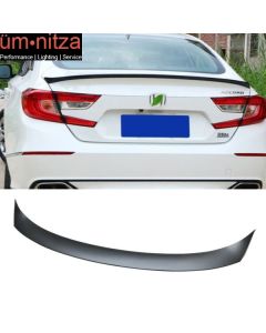 Fits 18-22 Honda Accord V2 Style Trunk Spoiler Matte Black Primer ABS