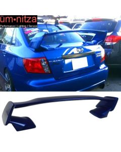 Fits 08-14 Impreza WRX STI ABS Trunk Spoiler Painted #02C World Rally Blue Pearl