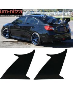 Fits 15-21 Subaru WRX STI 2PCS Trunk Spoiler Wing Stabilizer Support Add On ABS