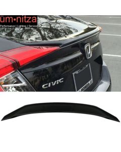 Fits 16-18 Civic X Sedan OE Trunk Spoiler Painted Crystal Black Pearl # NH731P