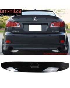 Fits 06-13 Lexus IS250 IS350 ISF IK Trunk Spoiler Painted #212 Obsidian Black