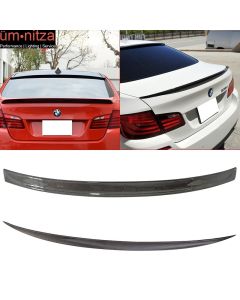 Fits 11-16 F10 Sedan CF Carbon Fiber 3D Roof Wing & Performance Trunk Spoiler