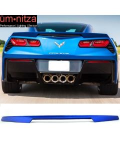 Fits 14-18 Corvette C7 ABS Trunk Spoiler Painted Blue My Mind Metallic # WA135X