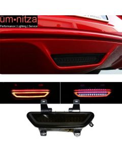 Fits 2015-2018 Mustang LED Rear Fog Light 3RD Brake Back Up Reverse Lamp Smoked