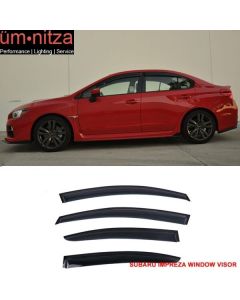 Fits 12-16 Subaru Impreza & 15-21 WRX STI 4PCS Window Visors Vent Sun Shade