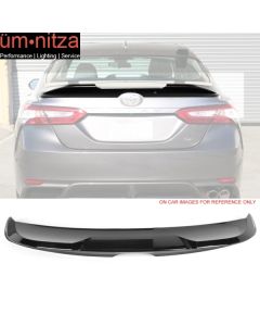 Fits 18-19 Toyota Camry Sedan 4-Door Glossy Black ABS Trunk Spoiler