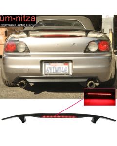 Fits 00-09 Honda S2000 Gloss Black ABS Rear Trunk Spoiler w/ LED 3RD Brake Light