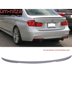 Fits 12-18 F30 Sedan Performance Trunk Spoiler Painted #A83 Matte Glacier Silver