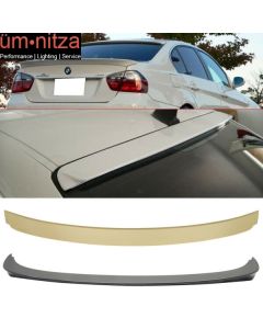 Fits 05-11 BMW 3 Series E90 Sedan AC Style Rear Trunk Spoiler + Roof Spoiler ABS