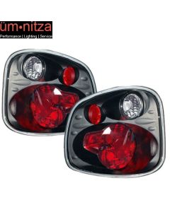 Fits 97-00 Ford F150 Flare Side Tail Lights Version 2 Black