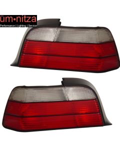 Fits 92-98 Fit BMW 3 Series E36 2Dr Tail Lights Red Clear Lamps