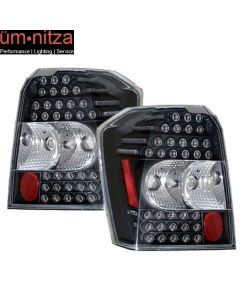 Fits 07-10 Dodge Caliber Full LED Altezza Tail Lights Lamp Black Lens Pair