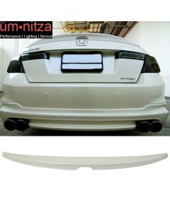 Fits 08-12 Honda Accord 4DR OE Style Rear Trunk Spoiler Painted #NH603P White