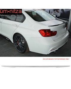 Fits 12-18 F30 Sedan Performance Trunk Spoiler PaintedAlpine White III #300