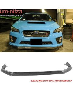 Fits 15-17 Subaru WRX STI CS Style Front Bumper Lip Spoiler Real Carbon Fiber