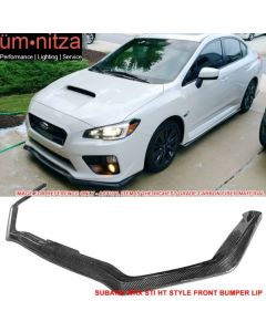 Fits 15-18 Subaru WRX STI HT Style Front Bumper Lip Carbon Fiber CF