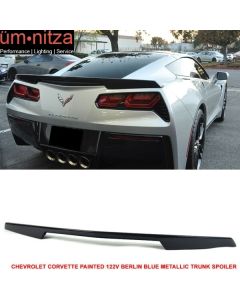 Fits 14-18 Corvette C7 OE Trunk Spoiler Painted Berlin Blue Metallic #WA122V