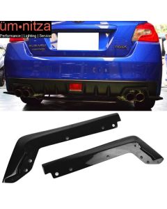 Fits 15-18 Subaru WRX STI Impreza Unpainted ABS Rear Bumper Splitter Lip