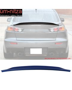 Fits 08-17 Lancer EVO X JDM Duckbill Trunk Spoiler Painted Octane Blue Pearl