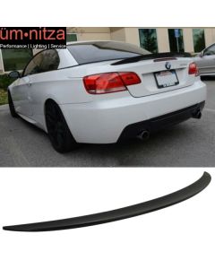 Fits 07-13 BMW 3 Series E93 P Style Trunk Spoiler Lip ABS Painted #668 Jet Black