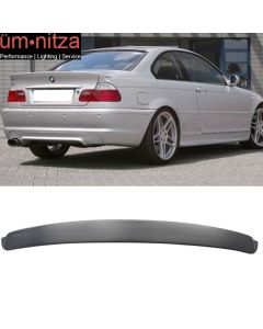 Fits 99-05 BMW E46 3-Series M3 Coupe AC Style Rear Roof Spoiler Unpainted ABS