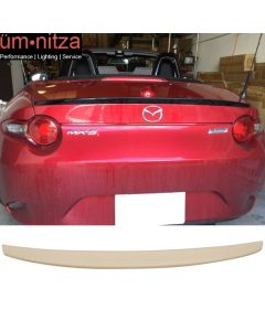 Fits 16-17 Mazda MX-5 Miata OE Factory Style Unpainted Trunk Spoiler - ABS