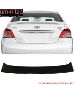 Fits 07-13 Toyota Yaris Sedan OE Trunk Spoiler LED Painted #209 Black Sand Pearl