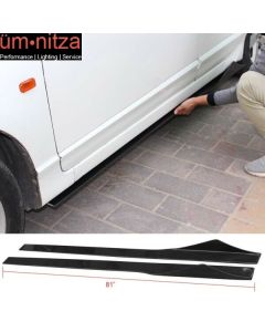 Fits 12-18 BMW F30 81 Inches Side Skirts Extension Splitter Carbon Fiber CF